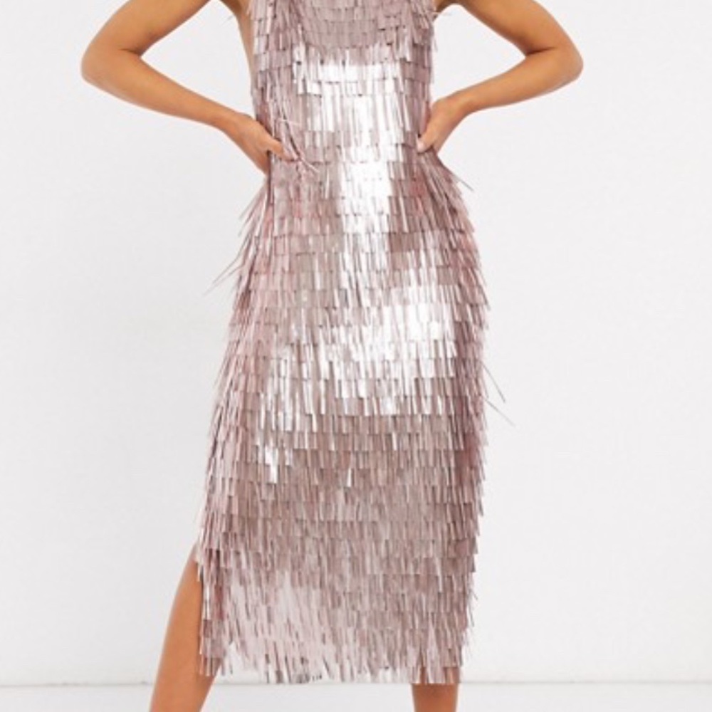 *IN SEARCH OF* ASOS Design All Over Fringe Midi 0